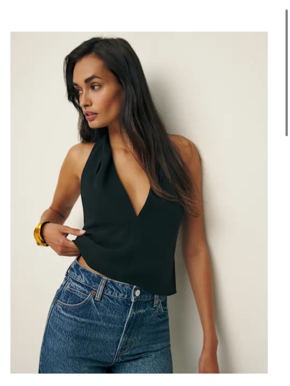 Reformation Kyra Top Black - Size 0